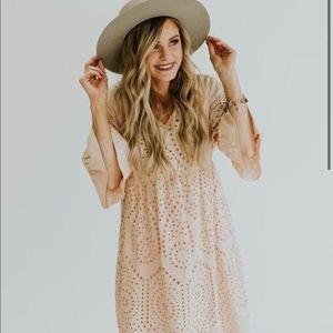 Roolee falling for you eyelet blush dress